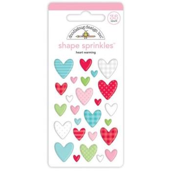 Doodlebug Design - Epoxy Sticker "Heart Warming" Shape Sprinkles