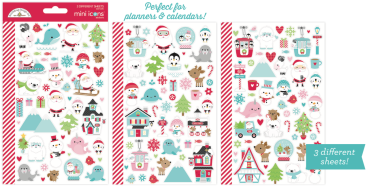 Doodlebug Design - Aufkleber "Let It Snow" Mini Icons Sticker