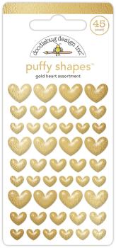 Doodlebug Design - Aufkleber "Gold Heart" Puffy Shapes Sticker