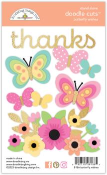 Doodlebug Design - Stanzschablone "Butterfly Wishes " Doodle Dies 