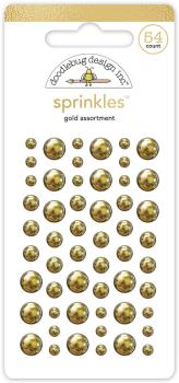 Doodlebug Design - Epoxy Sticker "Gold Assortment" Shape Sprinkles