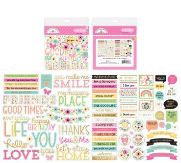 Doodlebug Design - Stanzteile "Hello Again" Chit Chat