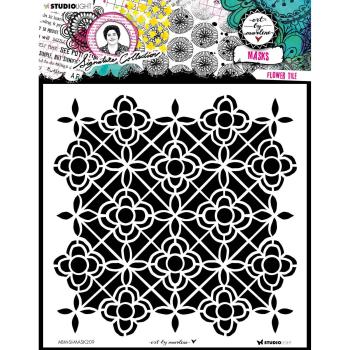 Studio Light - Schablone "Flower Tile" Stencil Design by Art by Marlene