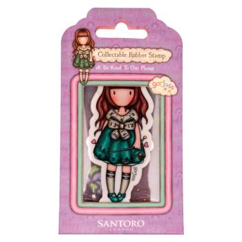 Studio Light Gorjuss - Stempel "Be Kind To Our Planet" Cling Stamp 
