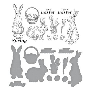 Spellbinders - Press Plate & Dies "Spring Bunnies"