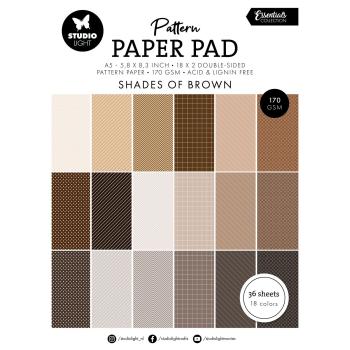 Studio Light - Designpapier "Shades Of Brown" Paper Pad A5 - 36 Bogen 