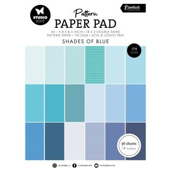 Studio Light - Designpapier "Shades Of Blue" Paper Pad A5 - 36 Bogen 