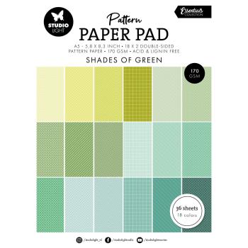 Studio Light - Designpapier "Shades Of Green" Paper Pad A5 - 36 Bogen 