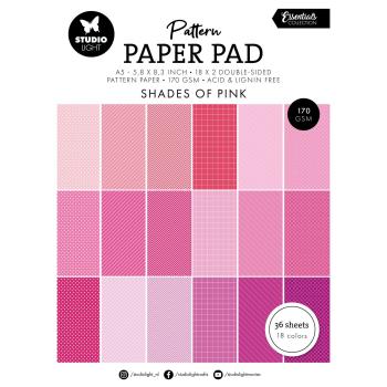 Studio Light - Designpapier "Shades Of Pink" Paper Pad A5 - 36 Bogen 