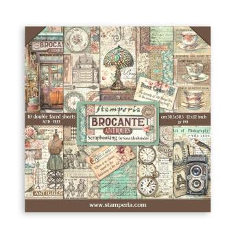 Stamperia - Designpapier "Brocante Antiques" Paper Pack 12x12 Inch - 10 Bogen