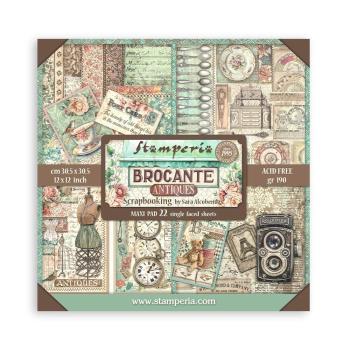 Stamperia - Designpapier "Brocante Antiques" Paper Pack 12x12 Inch - 10 Bogen