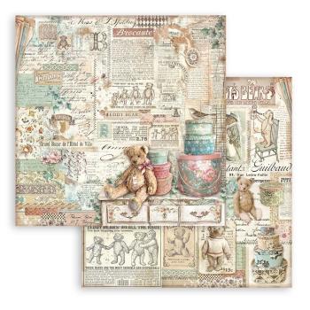 Stamperia - Designpapier "Teddy Bear" Paper Sheets 12x12 Inch - 10 Bogen