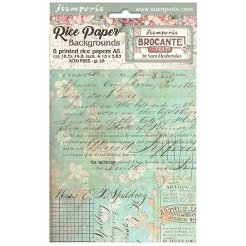 Stamperia - Decopatch Papier "Backgrounds" Decoupage A6 - 8 Bogen 