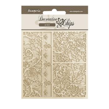 Stamperia - Holzteile 14x14 cm "Patterns" Decorative Chips