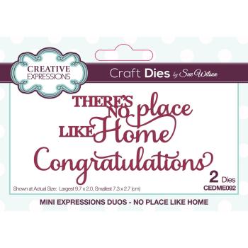 Creative Expressions - Stanzschablone "No place like home" Expressions Duos Dies Mini Design by Sue Wilson
