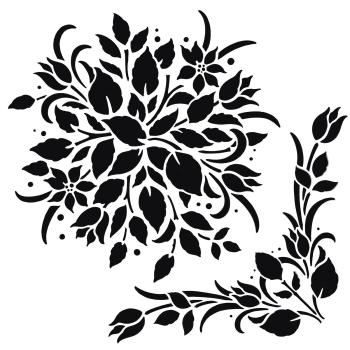 Creative Expressions - Schablone "Timeless Florals" Stencil 7x7 Inch