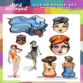 Creative Expressions - Stempelset "Smooth Moves" Clear Stamps 6x8 Inch Design by Jane Davenport