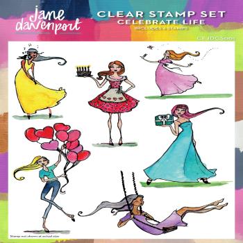 Creative Expressions - Stempelset "Celebrate Life" Clear Stamps 6x8 Inch Design by Jane Davenport