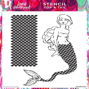 Creative Expressions - Schablone 8x12 Inch "Top & Tail" Stencil Design by Jane Davenport