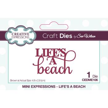 Creative Expressions - Stanzschablone "Life's A Beach" Expressions Dies Mini Design by Sue Wilson