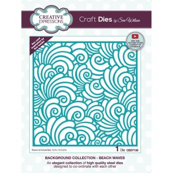 Creative Expressions - Stanzschablone "Background Collection Beach Waves" Craft Dies Design by Sue Wilson