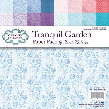 Creative Expressions - Designpapier "Tranquil Shades" Paper Pack 8x8 Inch - 32 Bogen 