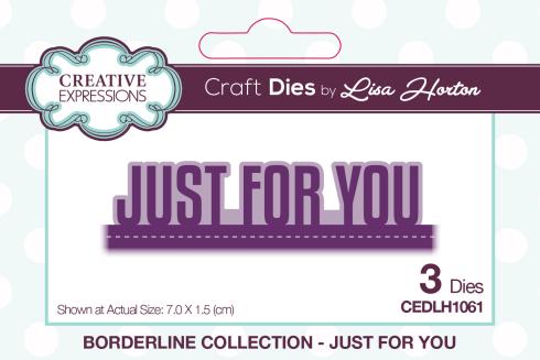 Creative Expressions - Stanzschablone "Borderline Collection Just For You" Craft Dies Design by Lisa Horton
