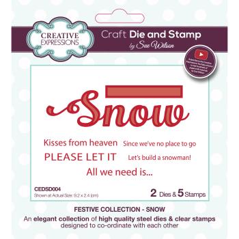 Creative Expressions - Stempelset & Stanzschablone "Festive Collection Snow" Clear Stamps & Craft Dies