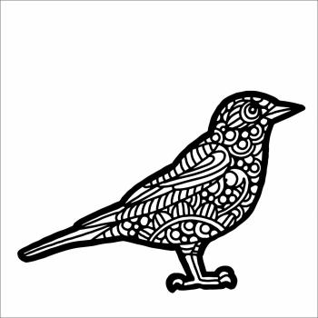 The Crafters Workshop - Schablone 30,5x30,5cm "American Robin" Stencil