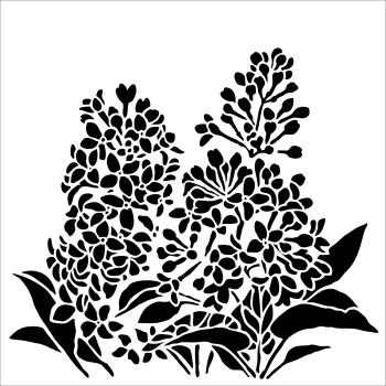 The Crafters Workshop - Schablone 30,5x30,5cm "Lilacs" Stencil