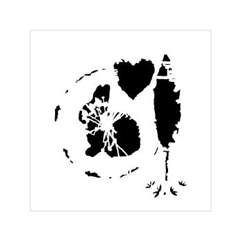 The Crafters Workshop - Schablone 15x15cm "Spring Silhouette" Template