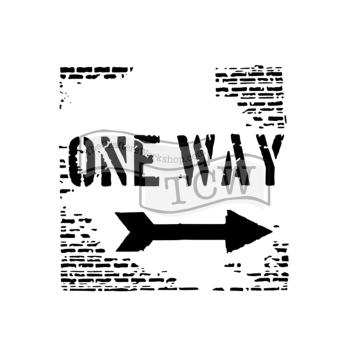 The Crafters Workshop - Schablone 15x15cm "One Way" Template