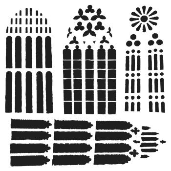 The Crafters Workshop - Schablone 15x15cm "Church Windows" Template