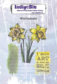 IndigoBlu - Gummistempel Set "Wild Daffodils" A6 Rubber Stamp