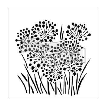 The Crafters Workshop - Schablone 30x30cm "Onion Blossoms" Template