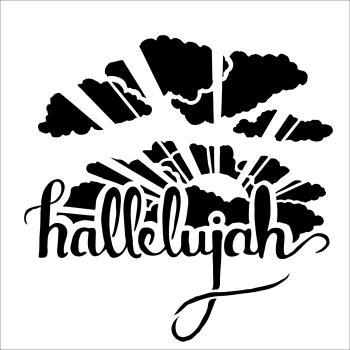 The Crafters Workshop - Schablone 30x30cm "Hallelujah" Template