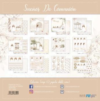 Papers For You - Designpapier "Sueños De Comunión Niña Pelirroja" Scrap Paper Pack 30,5 x 32 cm - 12 Bogen