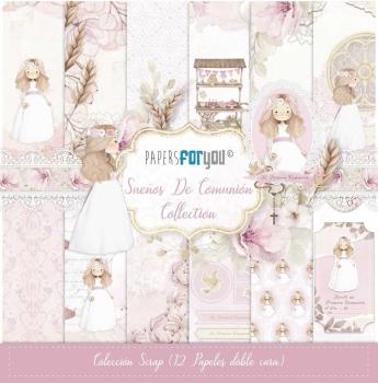 Papers For You - Designpapier "Sueños De Comunión Niña Rubia" Scrap Paper Pack 30,5 x 32 cm - 12 Bogen