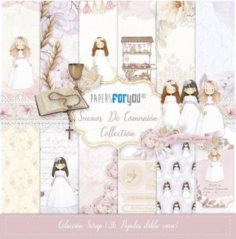 Papers For You - Designpapier "Sueños De Comunión Niñas" Scrap Paper Pack 8x8 Inch - 36 Bogen