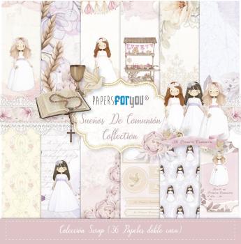 Papers For You - Designpapier "Sueños De Comunión Niñas" Scrap Paper Pack 6x6 Inch - 36 Bogen 