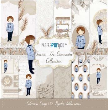 Papers For You - Designpapier "Sueños De Comunión Niño Pelirrojo" Scrap Paper Pack 30,5 x 32 cm - 12 Bogen