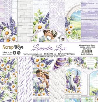 ScrapBoys - Designpapier "Lavender Love" Paper Pack 12x12 Inch - 12 Bogen