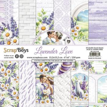 ScrapBoys - Designpapier "Lavender Love" Paper Pack 6x6 Inch - 24 Bogen