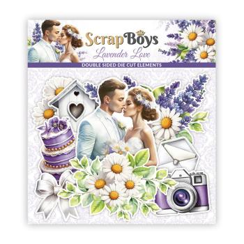 ScrapBoys - Stanzteile "Lavender Love" Die Cuts