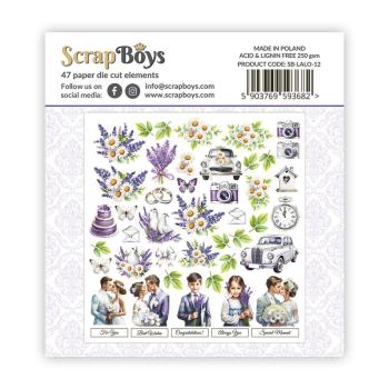 ScrapBoys - Stanzteile "Lavender Love" Die Cuts