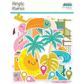 Simple Stories - Stanzteile "Just Beachy" Big Bits & Pieces 