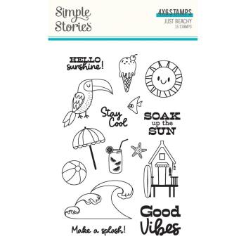 Simple Stories - Stempelset "Just Beachy" Clear Stamps 
