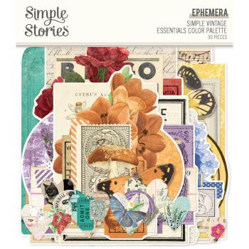 Simple Stories - Stanzteile "Simple Vintage Essentials Color Palette Ephemera " Die Cuts