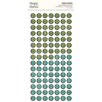 Simple Stories - Aufkleber "Simple Vintage Essentials Color Palette Type Keys Cool" Foam Sticker