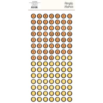 Preview: Simple Stories - Aufkleber "Simple Vintage Essentials Color Palette Type Keys Warm" Foam Sticker